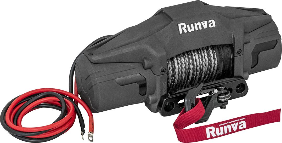 Лебёдка электрическая 12V Runva 6000 lbs 2722 кг (синтетический трос). Артикул EWV6000FSR