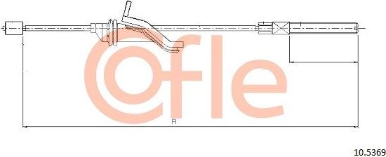 Трос ручника (тросик ручного тормоза) Cofle. Артикул 92.10.5369