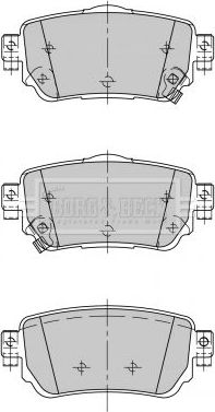Тормозные колодки Borg & Beck задние для Nissan X-Trail T32 2014-2025. Артикул BBP2498