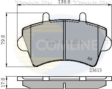Тормозные колодки Comline Comline передние для Nissan Interstar 2002-2026. Артикул CBP01035