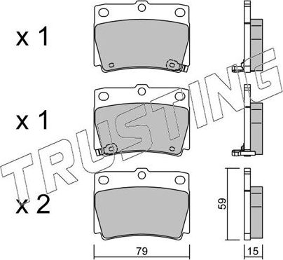 Тормозные колодки Trusting. Артикул 500.0