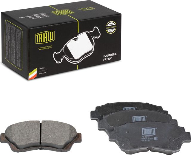Тормозные колодки Trialli (Low-Metallic) передние для Lexus ES I 1991-1997. Артикул PF 1910