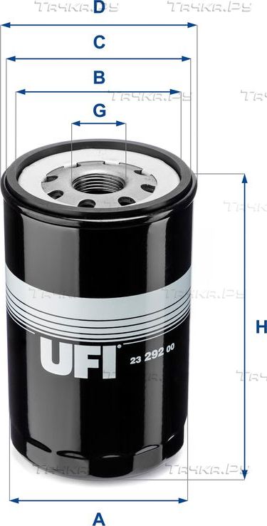 Масляный фильтр UFI для MAN L2000 1993-2007. Артикул 23.292.00