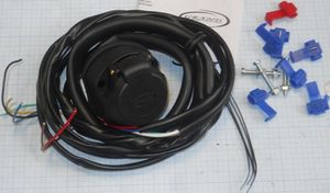 Розетка фаркопа Grand 7-полюсная в комплекте с проводами (190 см) универсальная. Артикул tbwk-0001