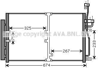 Радиатор кондиционера (конденсатор) AVA. Артикул OL5425D