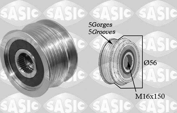 Муфта генератора обгонная Sasic для Volkswagen Caddy II 1996-2000. Артикул 1676005