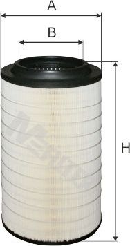 Воздушный фильтр MFilter для MAN TGS 2007-2026. Артикул A 562