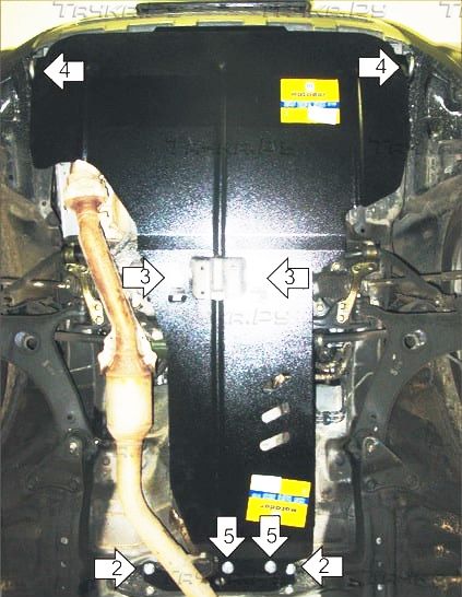 Защита Мотодор для картера и АКПП Subaru Forester III 2008-2012. Артикул 02226
