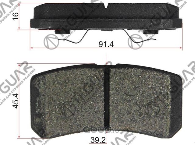 Тормозные колодки TG-632/PN3450* TiGUAR (TI-Guar). Артикул TG632