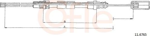 Трос ручника (тросик ручного тормоза) Cofle. Артикул 92.11.6765