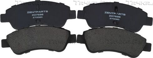 Тормозные колодки Zentparts. Артикул Z07598