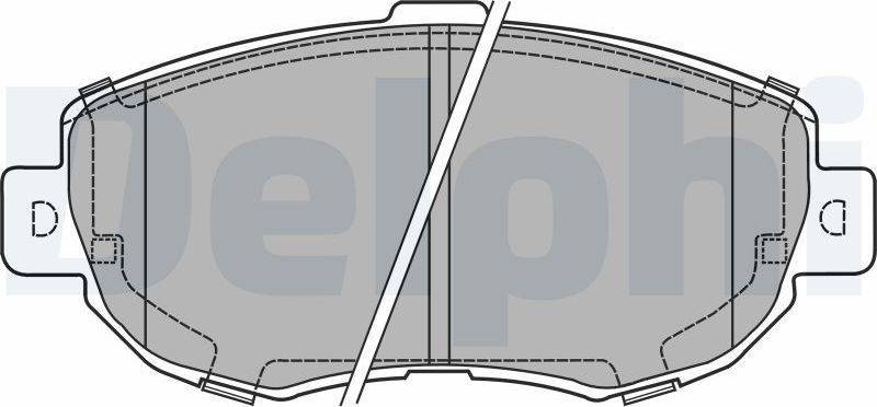 Тормозные колодки Delphi (Low-Metallic). Артикул LP1140