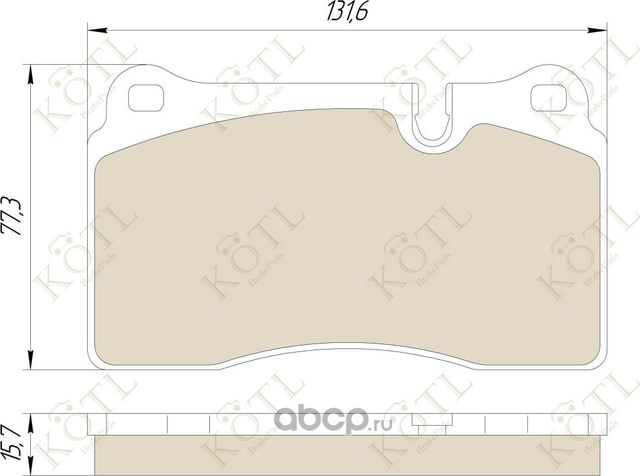 Колодки тормозные дисковые передние к-т RANGE ROVER III 4.2/SPORT 2.7D-4.2 05- (Kotl) Kotl. Артикул 1743kt