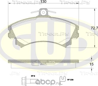 Тормозные колодки G.U.D.. Артикул GBP059002