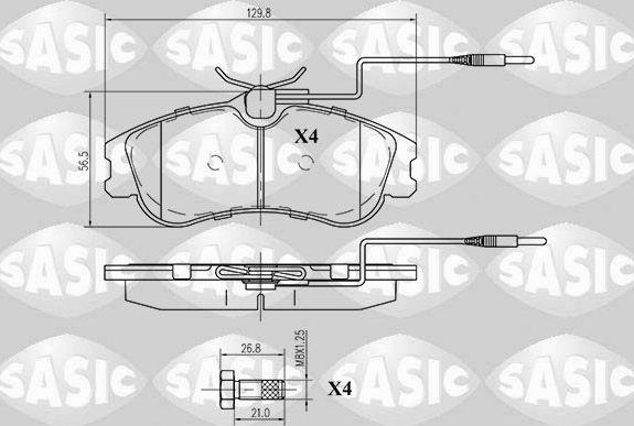 Тормозные колодки Sasic. Артикул 6210007