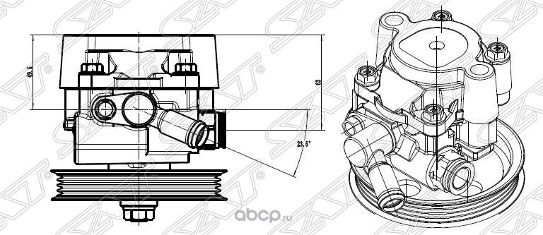 Насос ГУР TOYOTA HARRIER MCU35LEXUS RX300 03-06 (SAT). Артикул STVP11