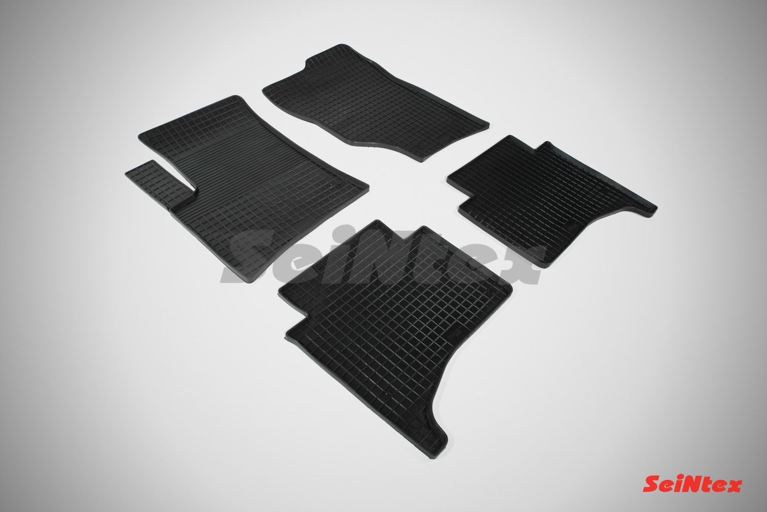 Коврики резиновые Seintex с узором сетка для салона Volkswagen Touareg I 2002-2010. Артикул 00463