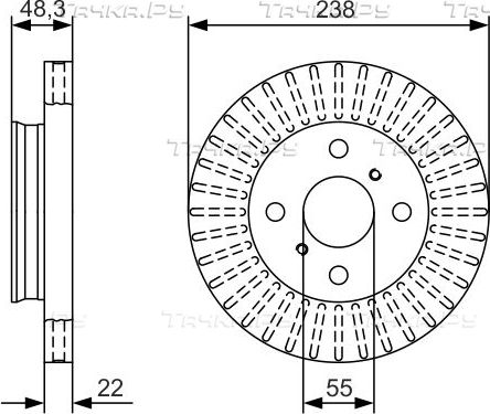 Тормозной диск Bosch. Артикул 0 986 479 A63