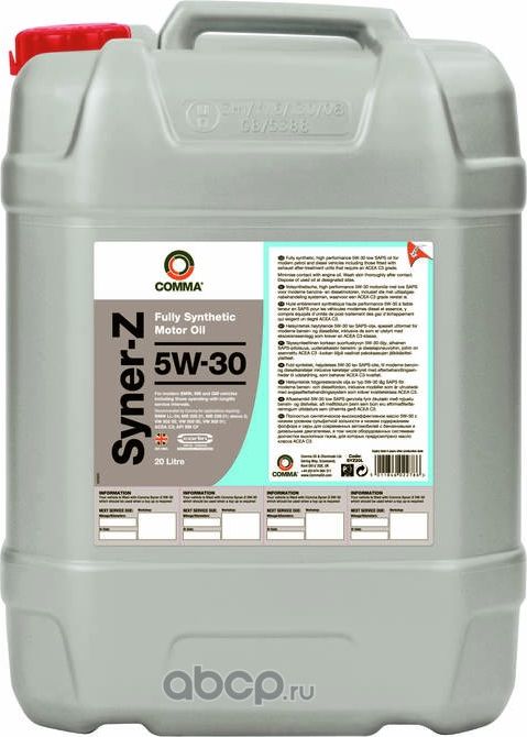 COMMA 5W30 SYNER-Z (20L)_масло моторное!/ ACEA C3,API SN/CF, BMW LL-04, 505.01,M. Артикул SYZ20L