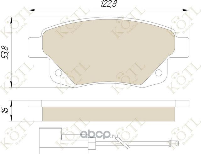 Колодки тормозные дисковые задние к-т с датчиком износа FORD TRANSIT 06- (Kotl). Артикул 1725kt