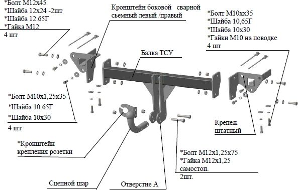 Фаркоп Трейлер для Subaru Forester V 2018-2026. Артикул 8502