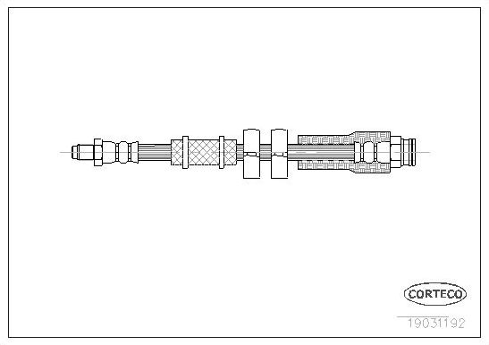 Тормозной шланг Corteco передний передний для Citroen Jumper I 1994-2006. Артикул 19031192