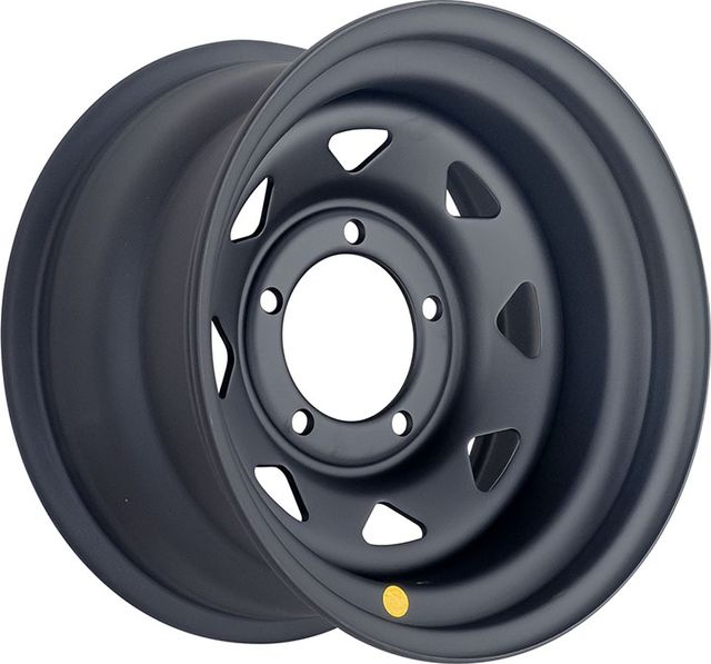 Колёсный диск OFF-ROAD Wheels усиленный стальной черный матовый 5x139,7 8xR15 d110 ET-19 (треуг. мелкий) для УАЗ Патриот 2005-2025. Артикул 1580-53910MB-19A17