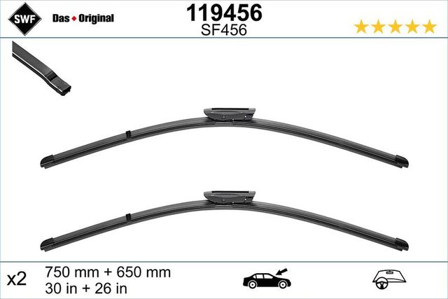 Щетка стеклоочистителя (дворник) SWF для Renault Scenic III 2008-2016. Артикул 119456