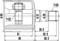 Комплект ШРУСа (Dynamatrix-Korea). Артикул DCV661011