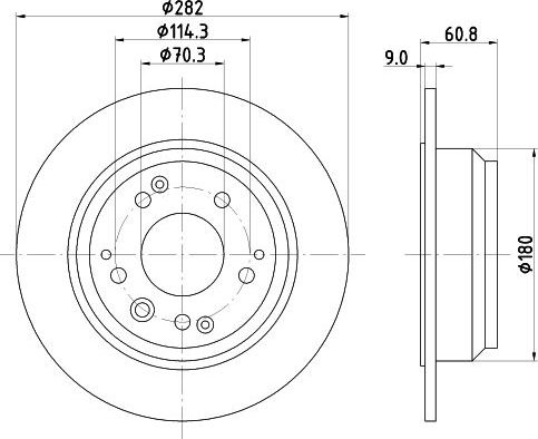 Тормозной диск Nisshinbo. Артикул ND8001K