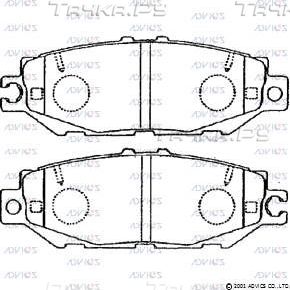 Тормозные колодки Advics задние для Toyota Corolla E70 1980-1983. Артикул SN661E