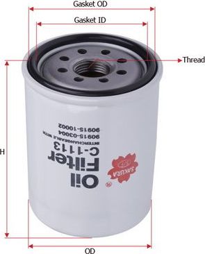 Масляный фильтр Sakura для Toyota ISis I 2004-2014. Артикул C-1113