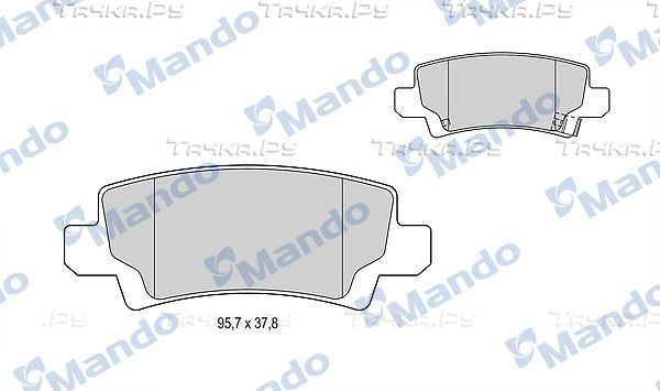 Тормозные колодки Mando задние для Toyota Corolla E120, E130 2001-2008. Артикул MBF015176