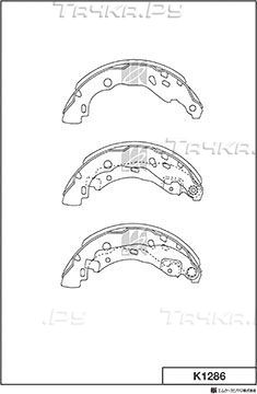 Тормозные колодки MK Kashiyama задние для Nissan Note II 2013-2026. Артикул K1286