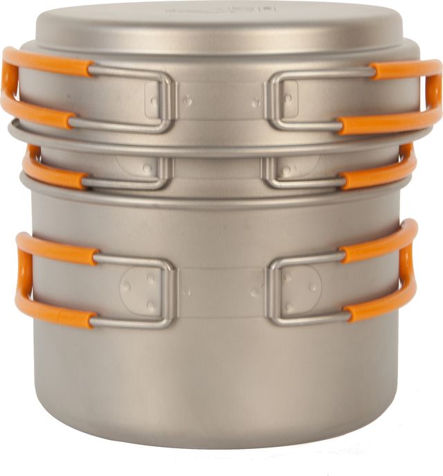 Набор кастрюлей с крышкой Kovea титан NZ 1200+800 мл на 2-3 персоны. Артикул TS-014