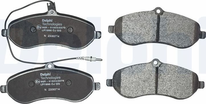 Тормозные колодки Delphi (Low-Metallic). Артикул LP1995