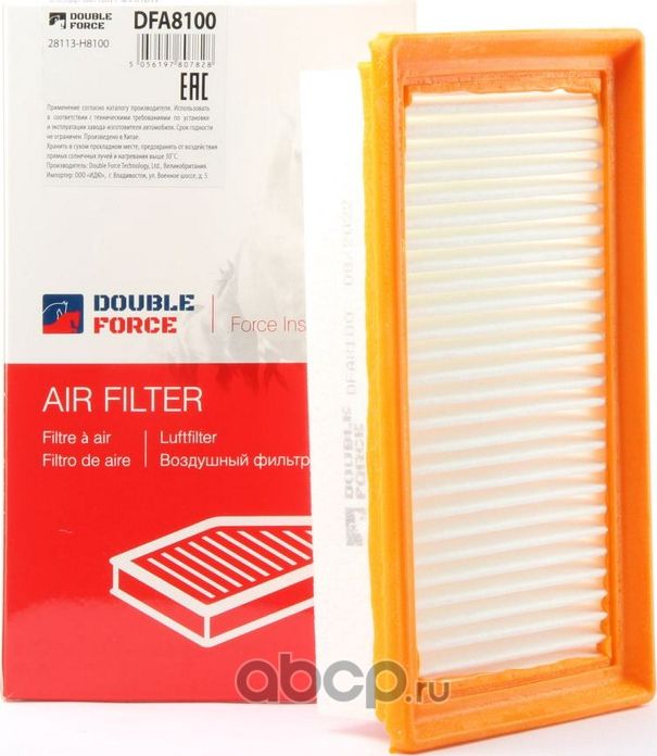 Фильтр воздушный HYUNDAI/KIA SOLARIS/RIO 17 (Double Force). Артикул DFA8100