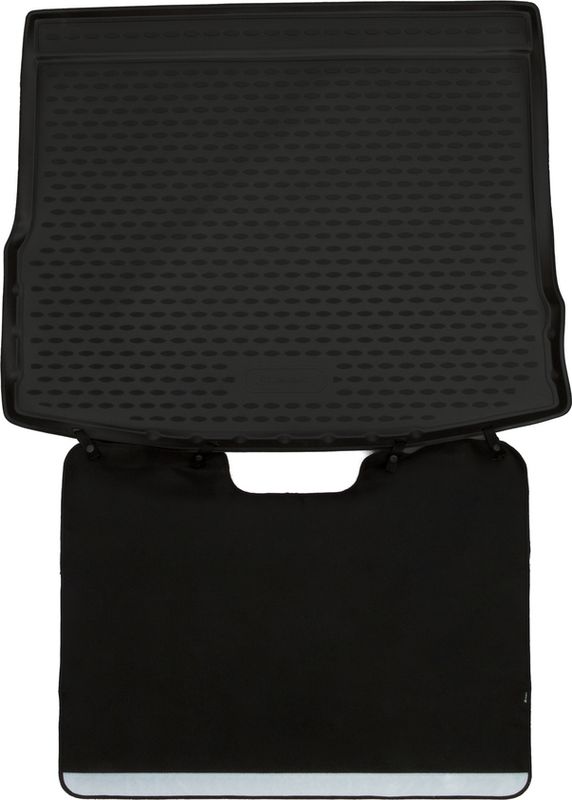 Коврик Element Econom для багажника с функцией защиты бампера Volkswagen Tiguan II 2016-2026. Артикул ELEMENT.SET.010