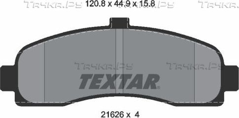 Тормозные колодки Textar передние для Nissan Micra K11 1992-2003. Артикул 2162601