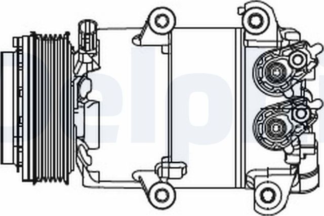 Компрессор кондиционера Delphi для Ford Fiesta VI 2010-2019. Артикул CS20466