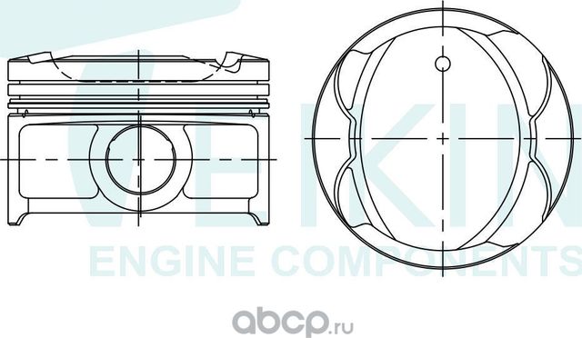 46677STD ПОРШНИ(К-Т3ШТ)STD 1KRFE04-71/1/1/1,5D=18 (Teikin). Артикул 46677STD