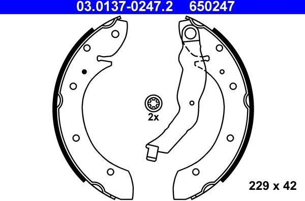 Тормозные колодки ATE. Артикул 03.0137-0247.2