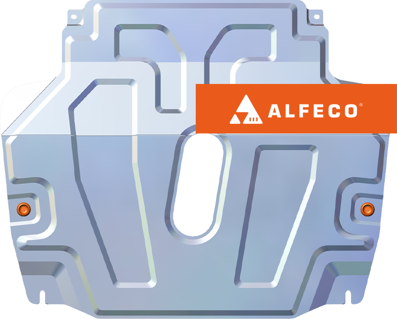 Защита алюминиевая Alfeco для картера и КПП Chevrolet Aveo II T300 2012-2026. Артикул ALF.03.15 AL4