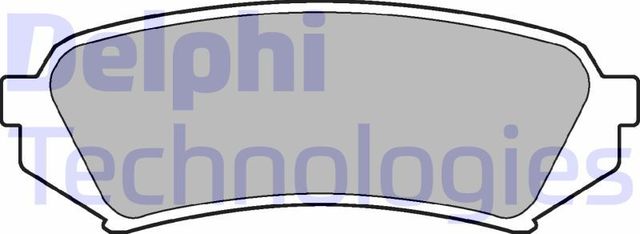 Тормозные колодки Delphi (Low-Metallic) задние для Lexus LX 470 1998-2008. Артикул LP1438