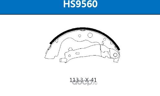 Колодки тормозные RENAULT/LADA LOGAN/SANDERO/DUSTER/LARGUS 06- задн. бараб (HSB). Артикул HS9560