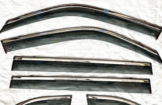 Дефлекторы Alvi-Style для окон (6 частей) с нержавеющим молдингом Haval Dargo 2022-2026. Артикул ALV497M(6)