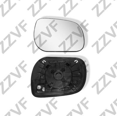 Зеркальное стекло бокового зеркала ZZVF. Артикул ZVTO2114R