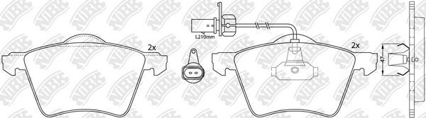 Тормозные колодки NiBK. Артикул PN0340W