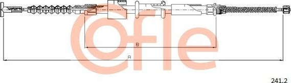 Трос ручника (тросик ручного тормоза) Cofle задний левый для Fiat Marea 1996-2003. Артикул 92.241.2
