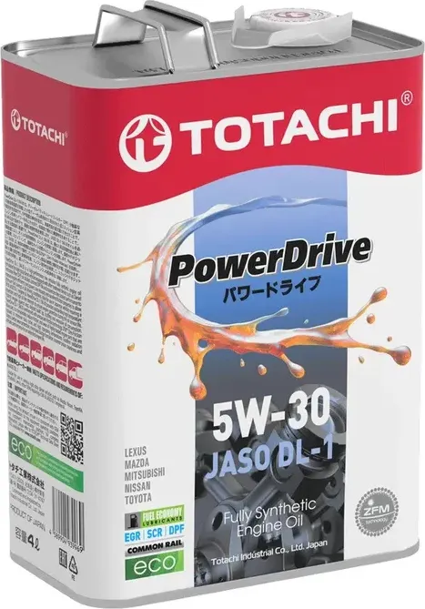 TOTACHI POWERDRIVE Fully Synthetic 5W-30 JASO DL-1 4л. Артикул E8004